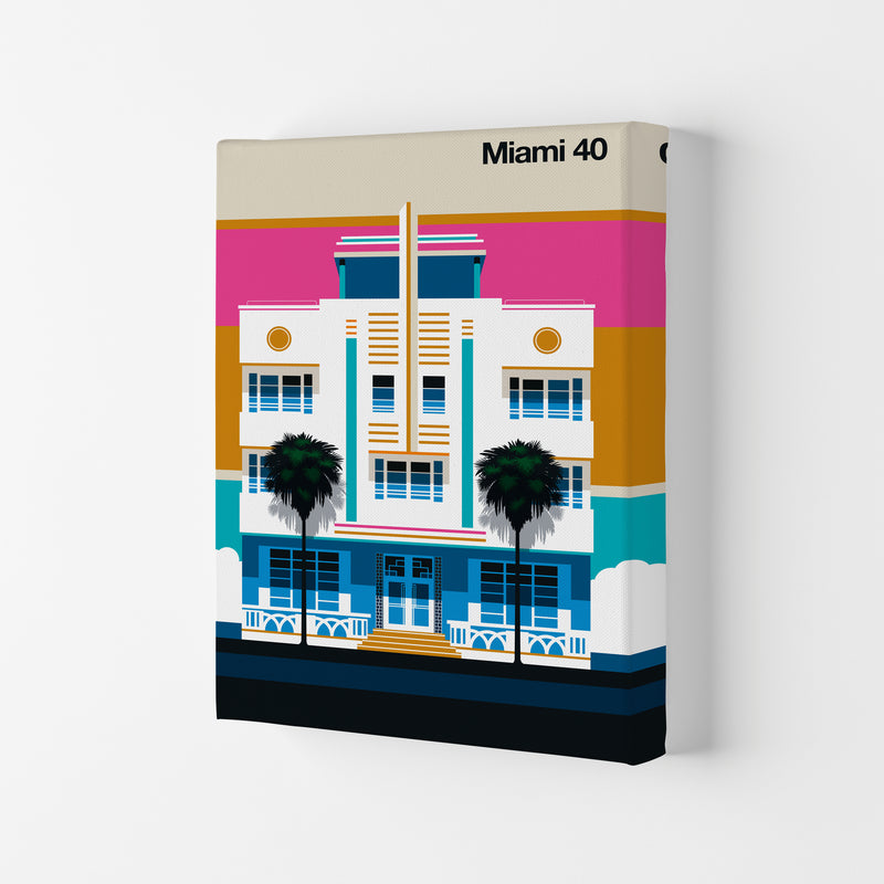 Miami 40 Art Print by Bo Lundberg Canvas