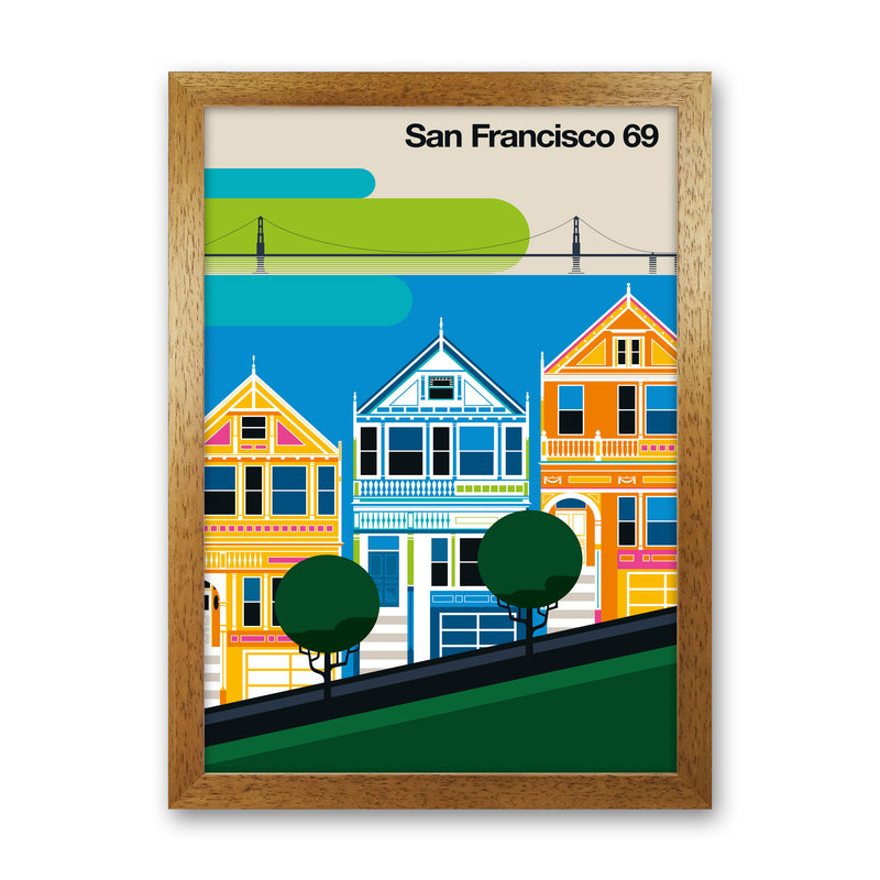 San Francisco 69 Art Print by Bo Lundberg Oak Grain