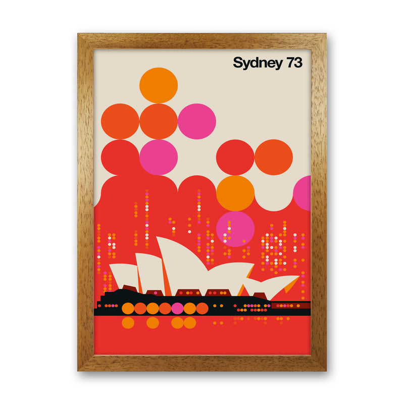 Sydney 73 Red Art Print by Bo Lundberg Oak Grain