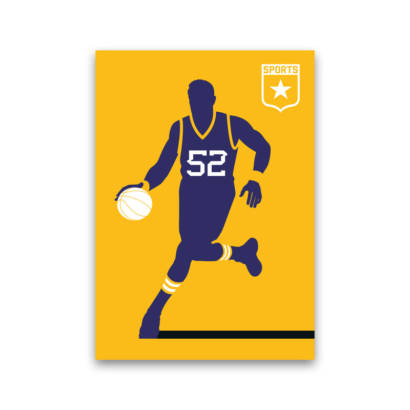 Basketball Yellow Art Print by Bo Lundberg Print Only