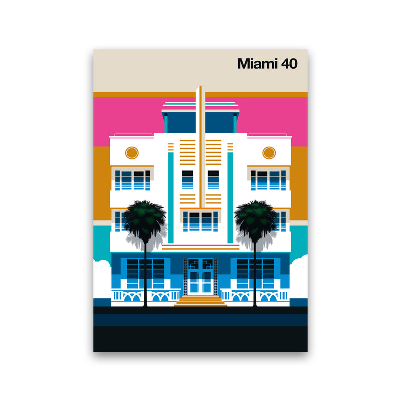 Miami 40 Art Print by Bo Lundberg Print Only