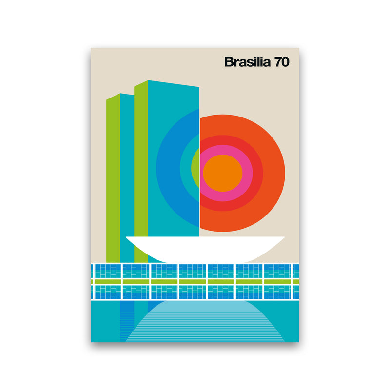 Brasilia 70 Art Print by Bo Lundberg Print Only