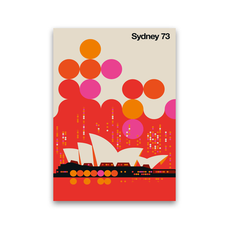Sydney 73 Red Art Print by Bo Lundberg Print Only