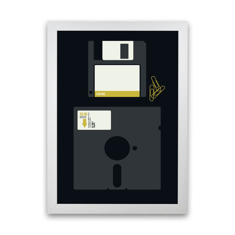 Icons Floppy 2 Art Print by Bo Lundberg White Grain