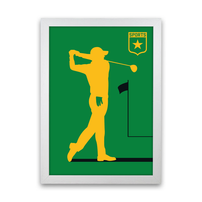 Golf Green Art Print by Bo Lundberg White Grain