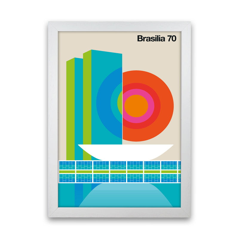 Brasilia 70 Art Print by Bo Lundberg White Grain