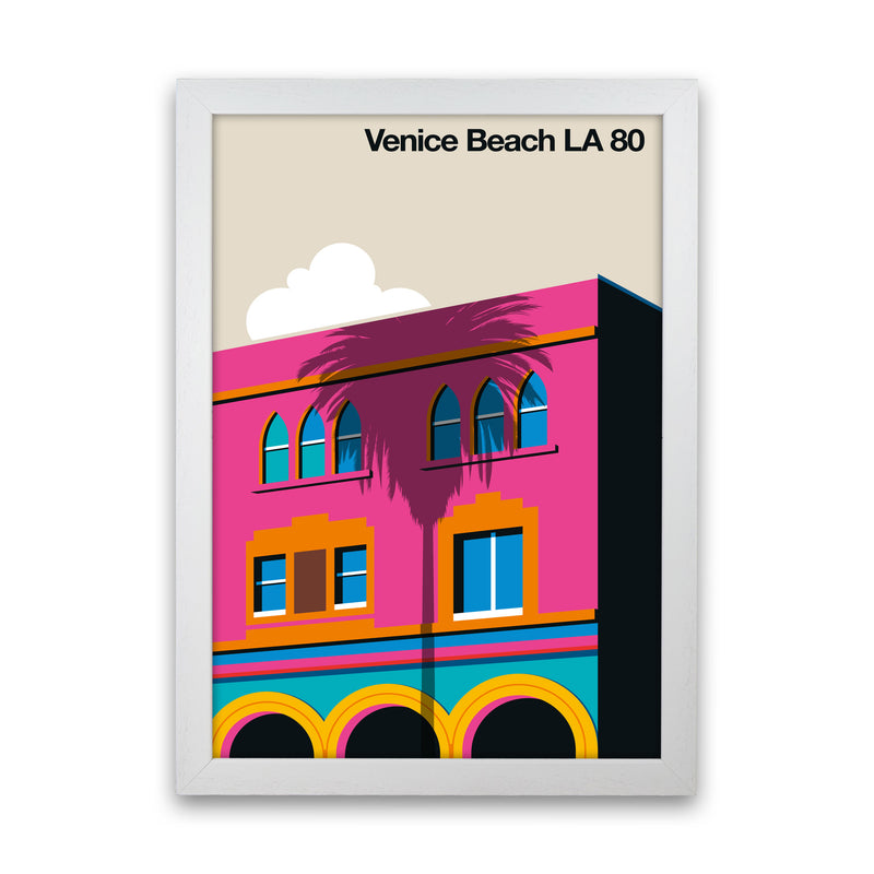 Venice Beach 80 Art Print by Bo Lundberg White Grain
