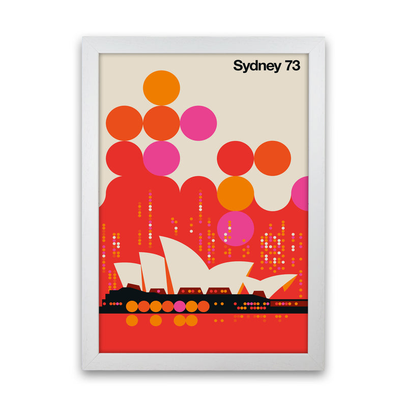 Sydney 73 Red Art Print by Bo Lundberg White Grain