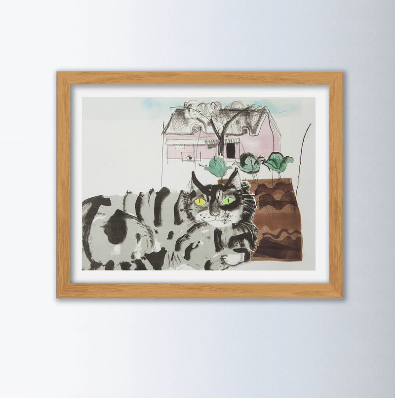 Cat By Chloe Cheese Animal Art Print, Framed Art Print, Animal Wall Art