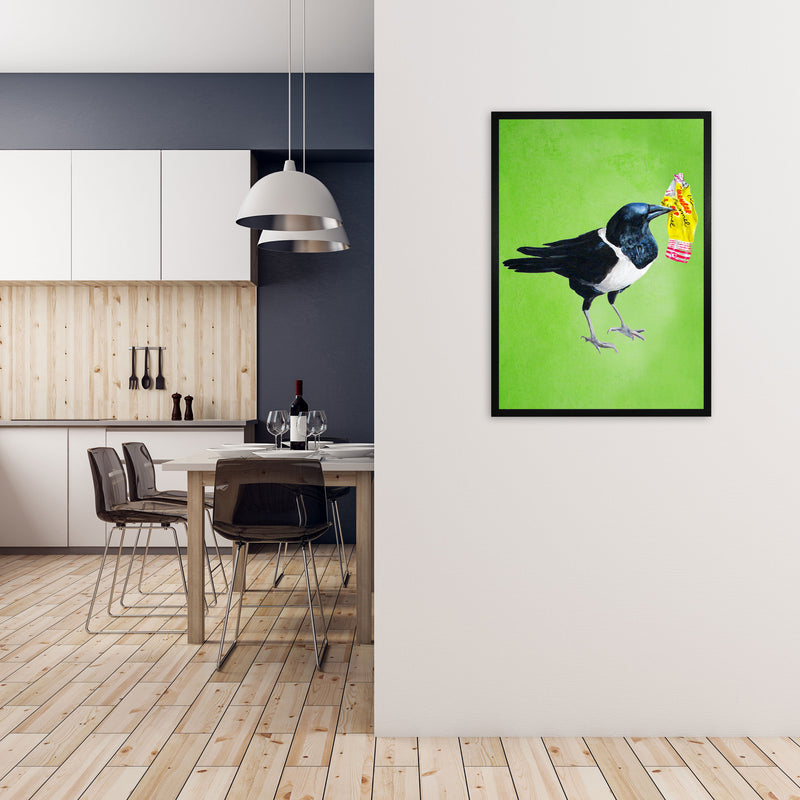 Bird With Sweet Paper Art Print by Coco Deparis A1 White Frame