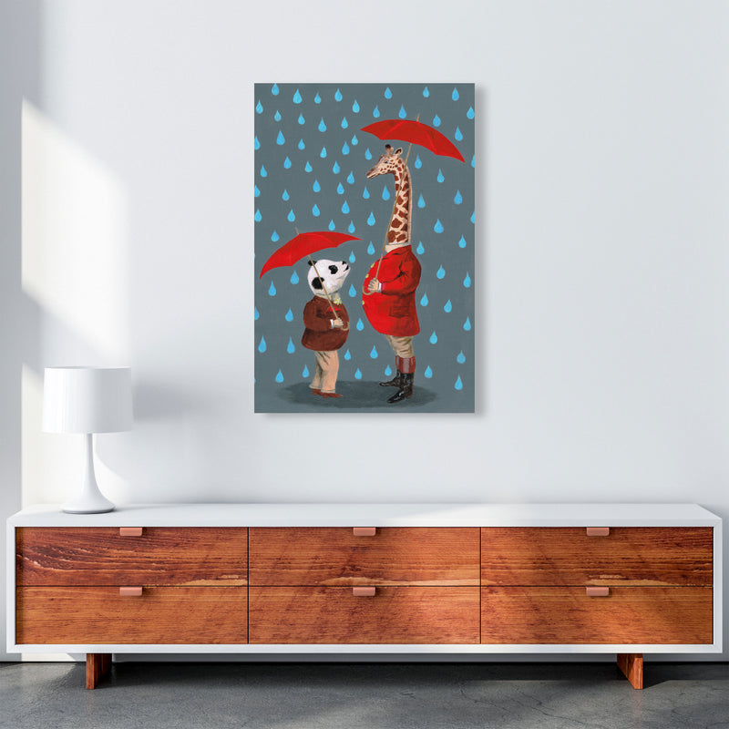 Panda And Giraffe Art Print by Coco Deparis A1 Canvas
