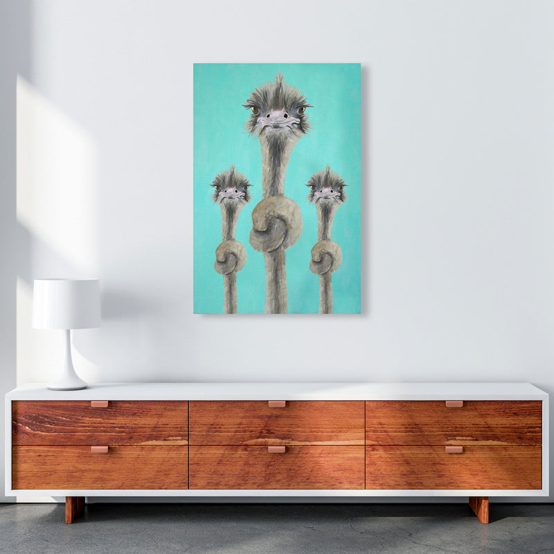 Ostriches Knotted Art Print by Coco Deparis A1 Canvas