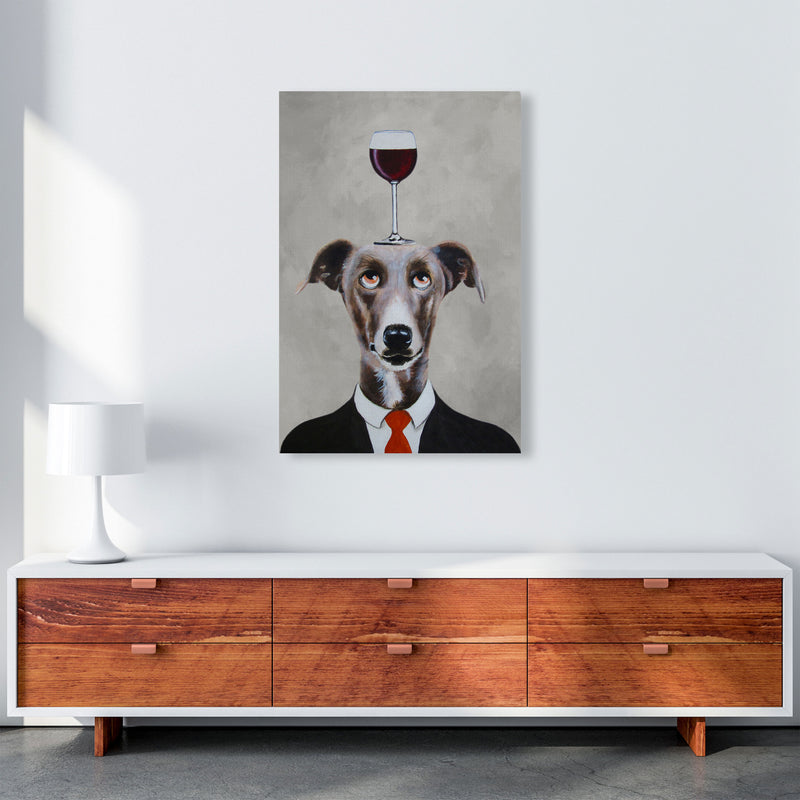 Greyhound With Wineglass Art Print by Coco Deparis A1 Canvas