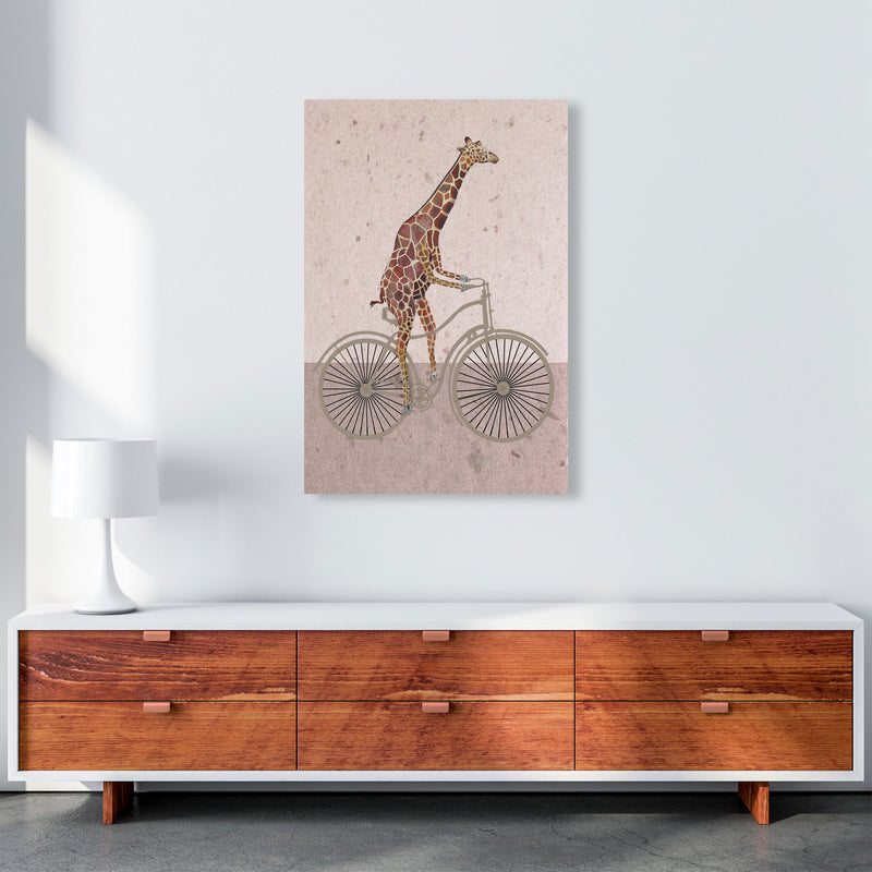 Giraffe On Bicycle Art Print by Coco Deparis A1 Canvas