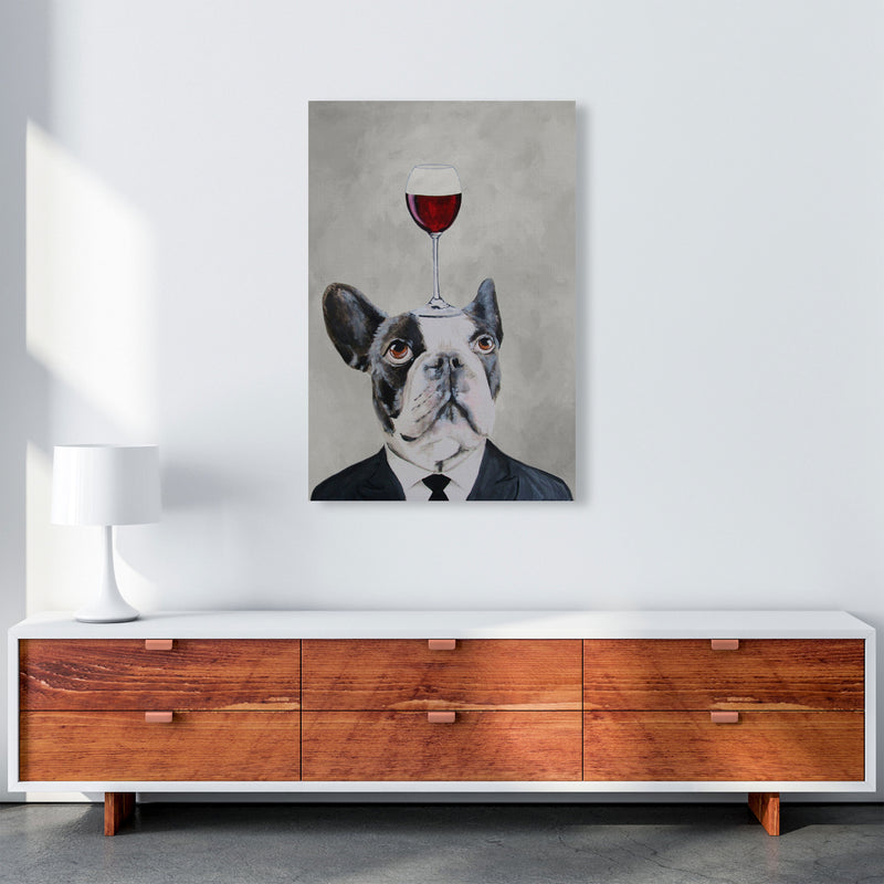 French Bulldog With Wineglass Art Print by Coco Deparis A1 Canvas