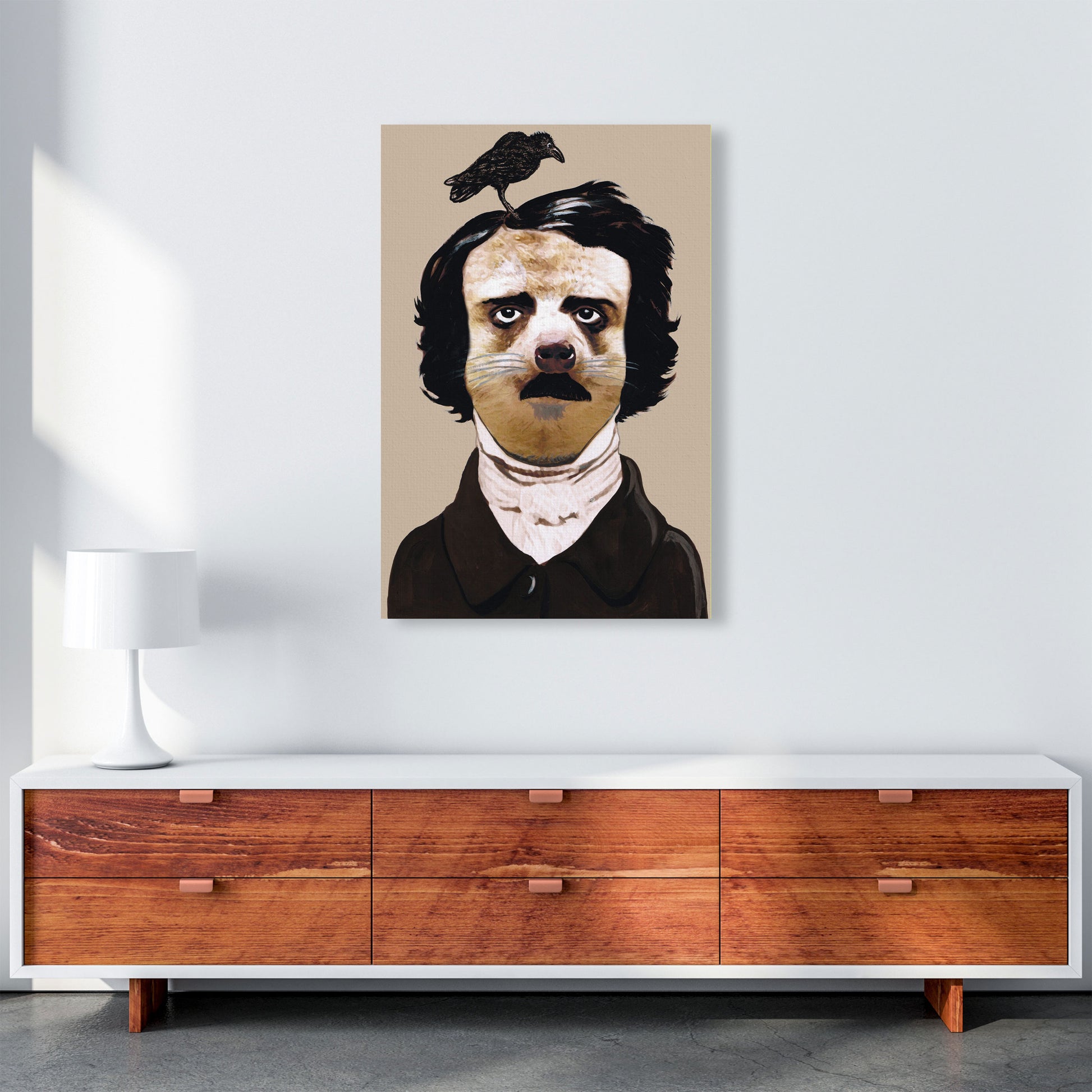 Edgar Allan Poe Art Print by Coco Deparis A1 Canvas