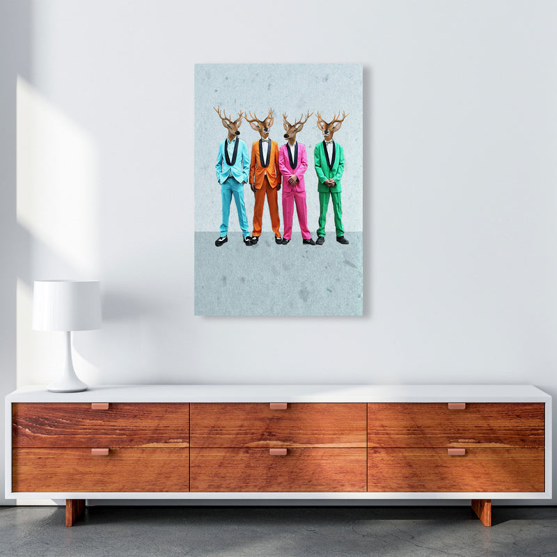 Deer Rock And Roll 2 Art Print by Coco Deparis A1 Canvas