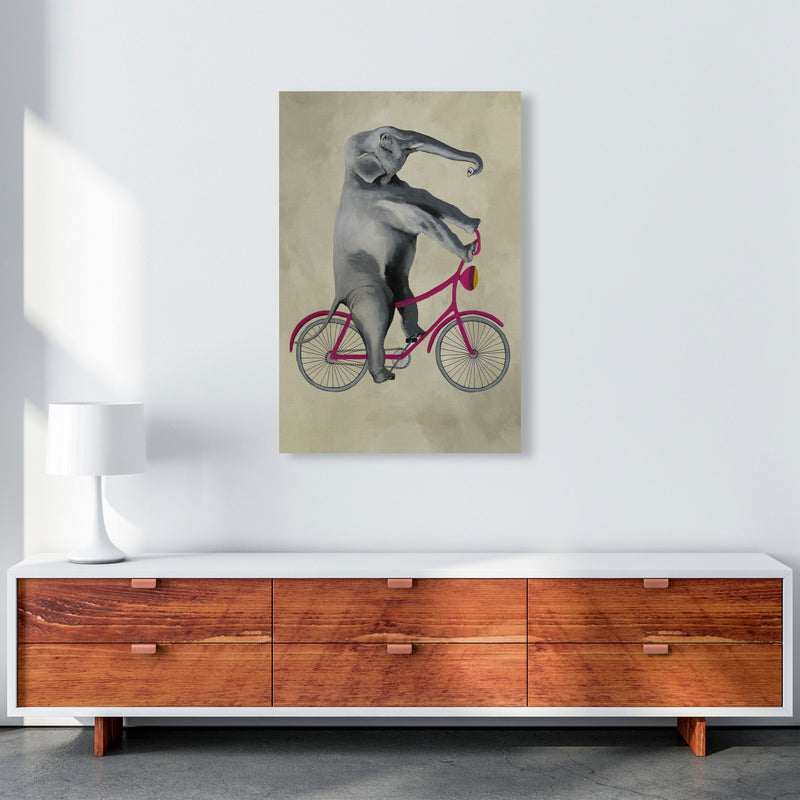 Elephant On Bicycle Art Print by Coco Deparis A1 Canvas
