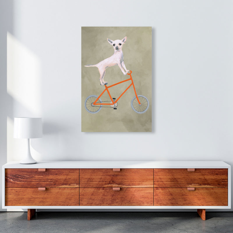 Chihuahua On Bicycle Art Print by Coco Deparis A1 Canvas