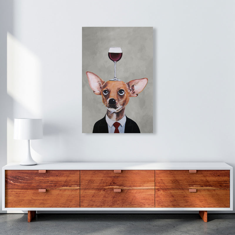 Chihuahua With Wineglass Art Print by Coco Deparis A1 Canvas