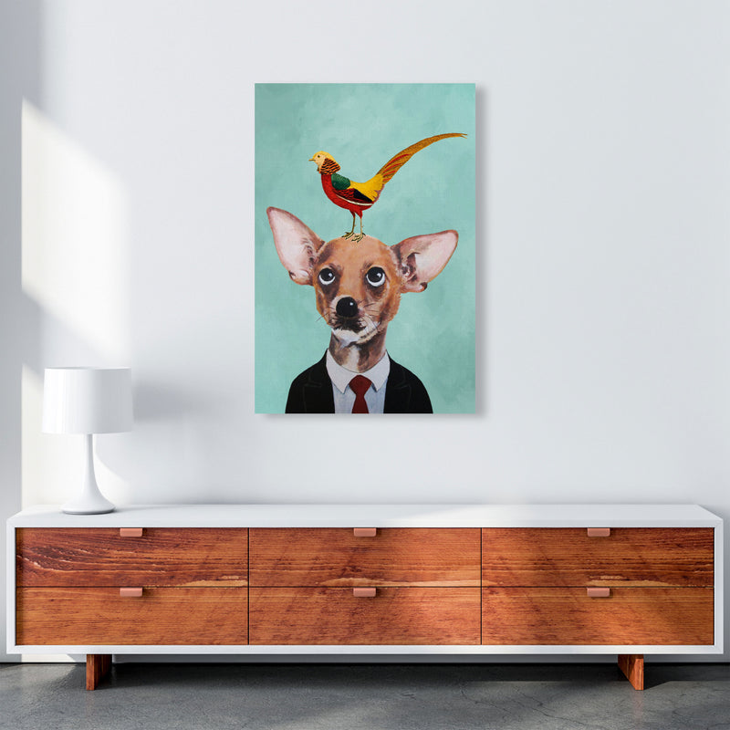 Chihuahua With Bird Art Print by Coco Deparis A1 Canvas