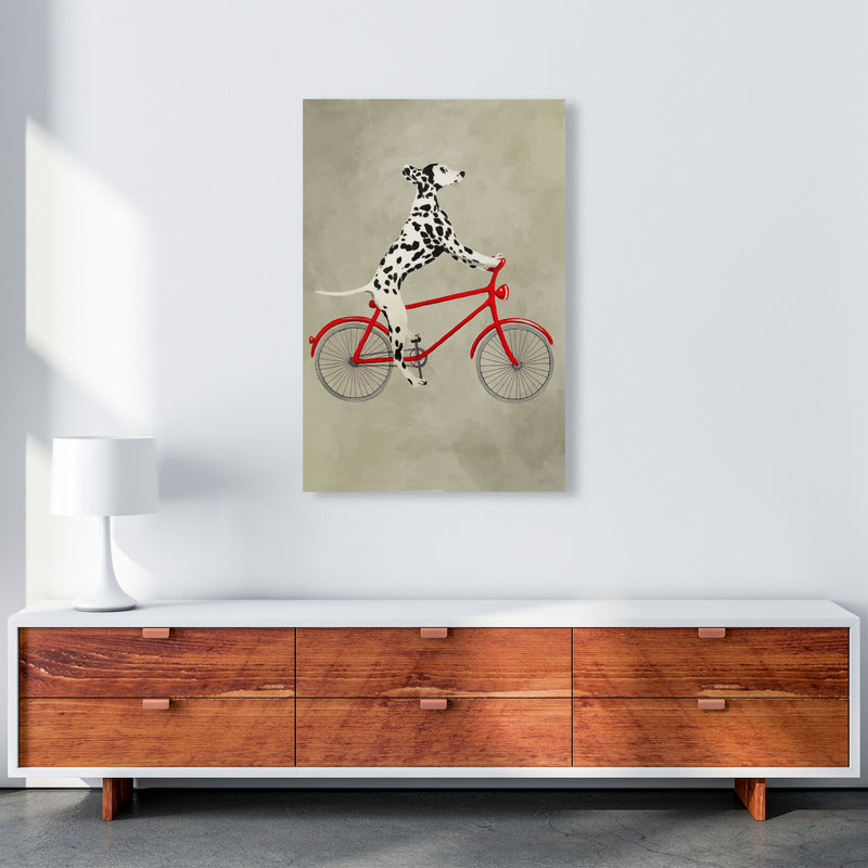 Dalmatian On Bicycle Art Print by Coco Deparis A1 Canvas