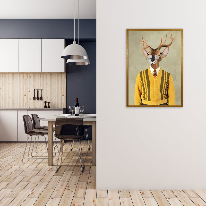 Deer Sixties Man Art Print by Coco Deparis A1 Print Only
