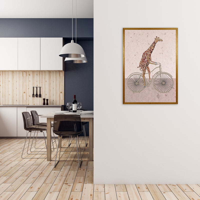 Giraffe On Bicycle Art Print by Coco Deparis A1 Print Only