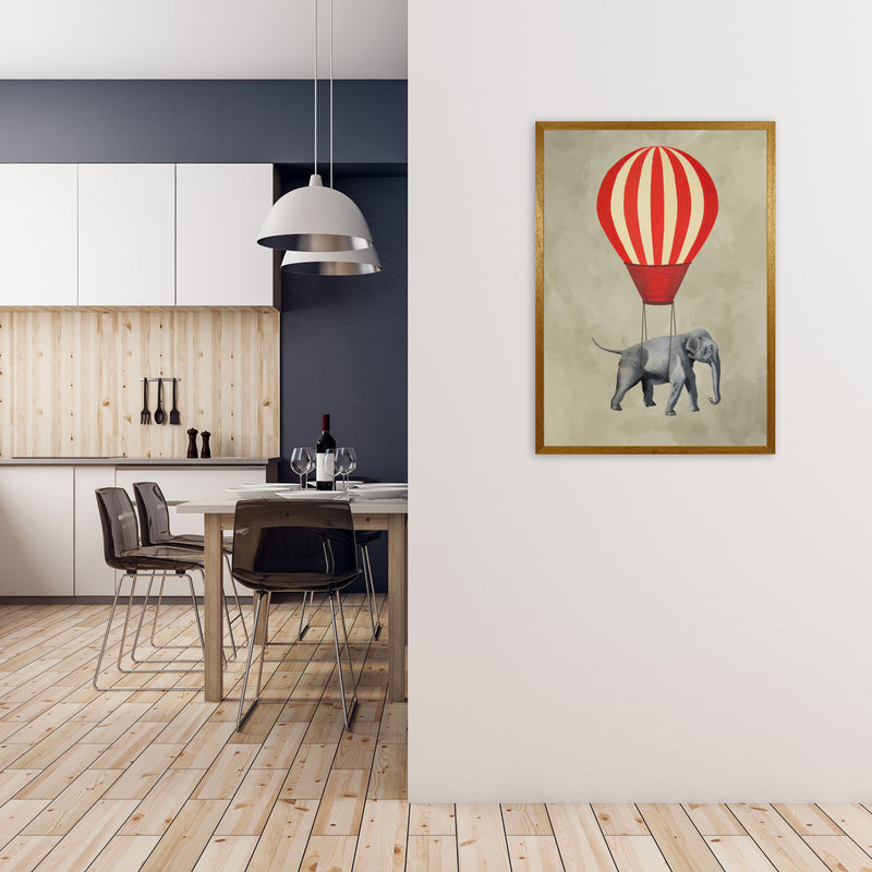 Elephant With Airballoon Art Print by Coco Deparis A1 Print Only