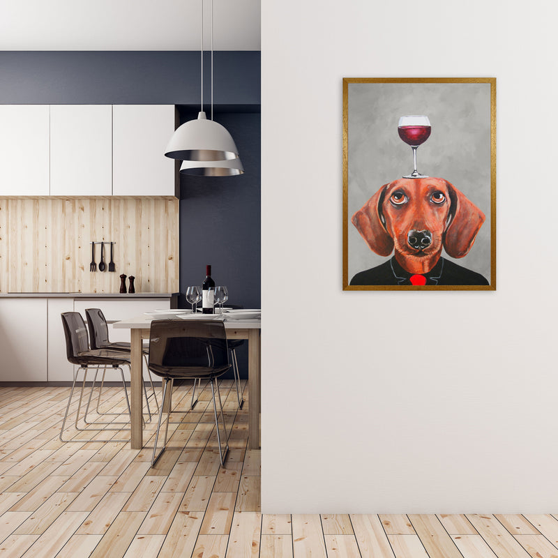 Daschund With Wineglass Art Print by Coco Deparis A1 Print Only