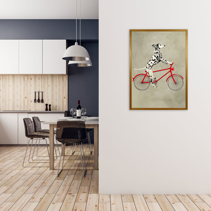 Dalmatian On Bicycle Art Print by Coco Deparis A1 Print Only