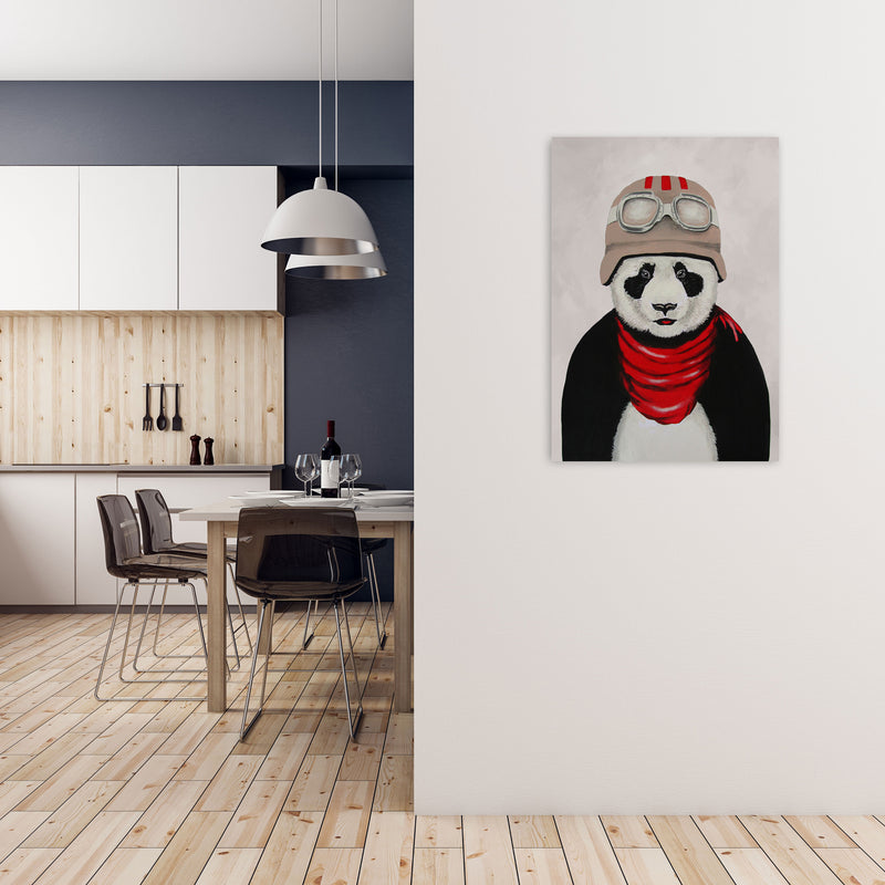 Panda Pilot Art Print by Coco Deparis A1 Black Frame