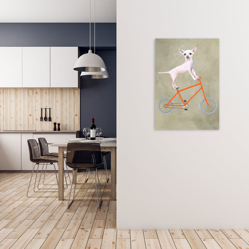 Chihuahua On Bicycle Art Print by Coco Deparis A1 Black Frame
