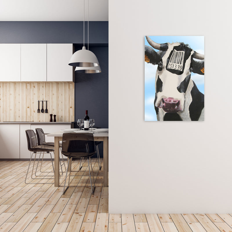 Cow Barcode 02 Art Print by Coco Deparis A1 Black Frame