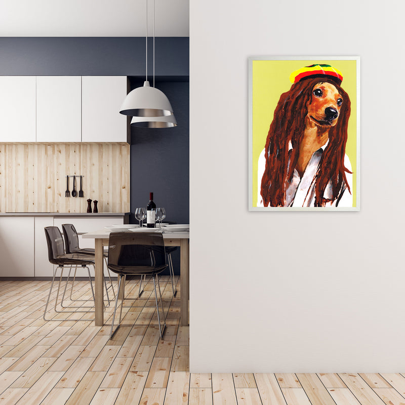 Bob Marley Art Print by Coco Deparis A1 Oak Frame