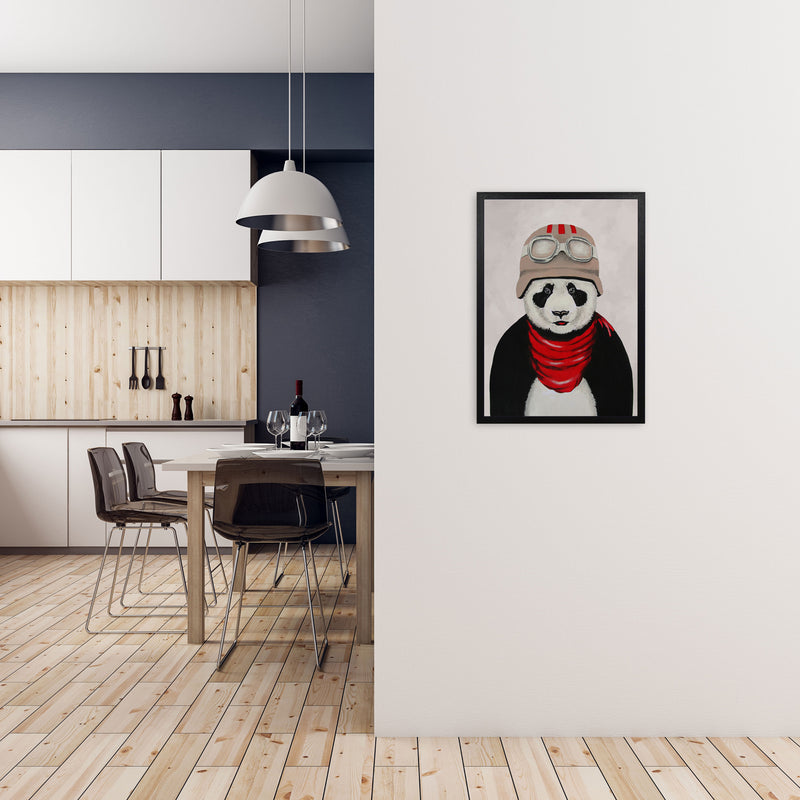 Panda Pilot Art Print by Coco Deparis A2 White Frame