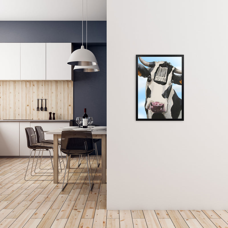 Cow Barcode 02 Art Print by Coco Deparis A2 White Frame