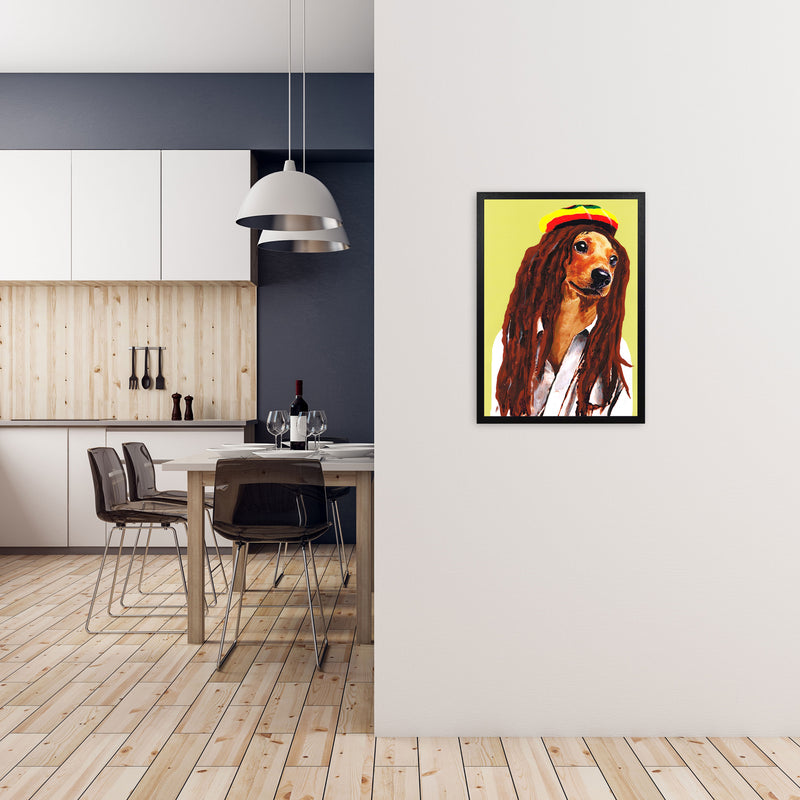 Bob Marley Art Print by Coco Deparis A2 White Frame