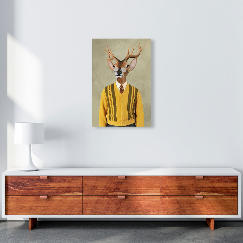 Deer Sixties Man Art Print by Coco Deparis A2 Canvas