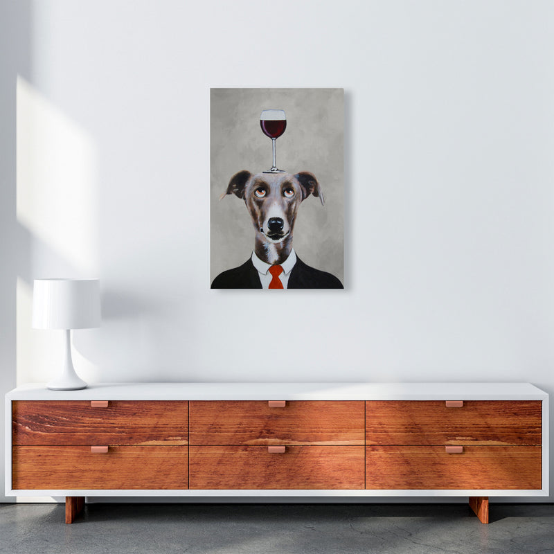 Greyhound With Wineglass Art Print by Coco Deparis A2 Canvas