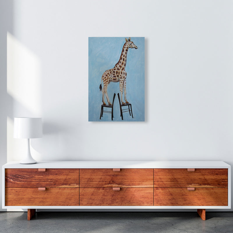 Giraffe On Chairs Art Print by Coco Deparis A2 Canvas