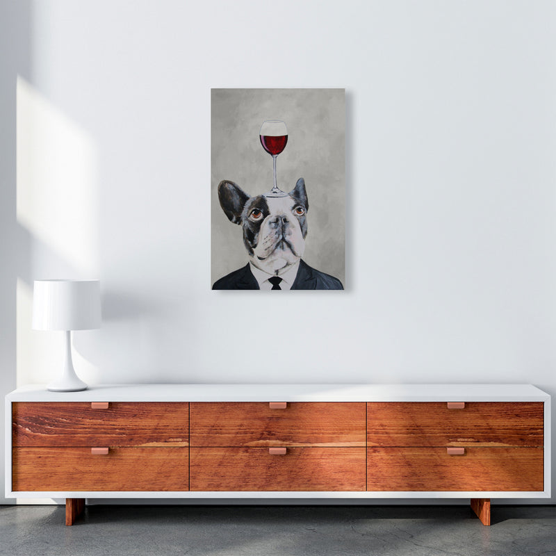 French Bulldog With Wineglass Art Print by Coco Deparis A2 Canvas