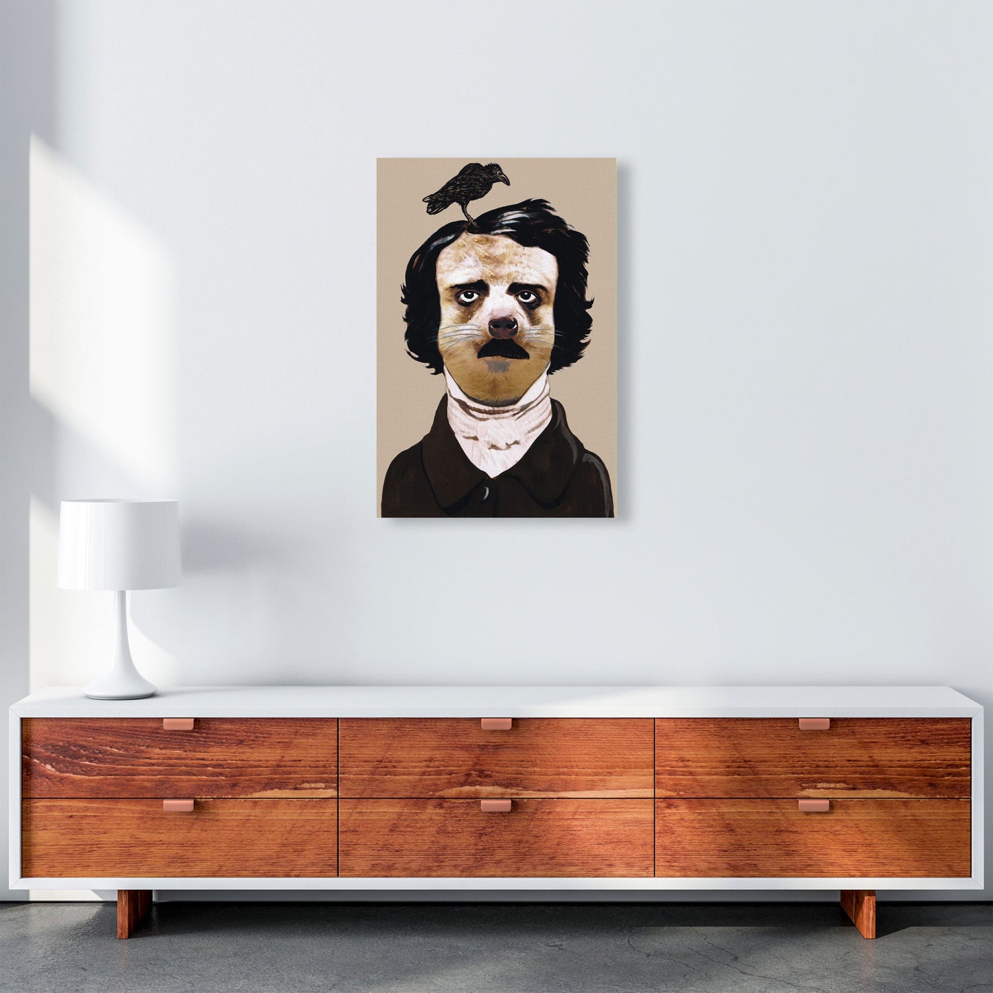 Edgar Allan Poe Art Print by Coco Deparis A2 Canvas