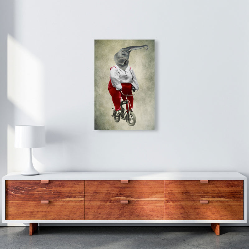 Elephant On Bicycle 02 Art Print by Coco Deparis A2 Canvas