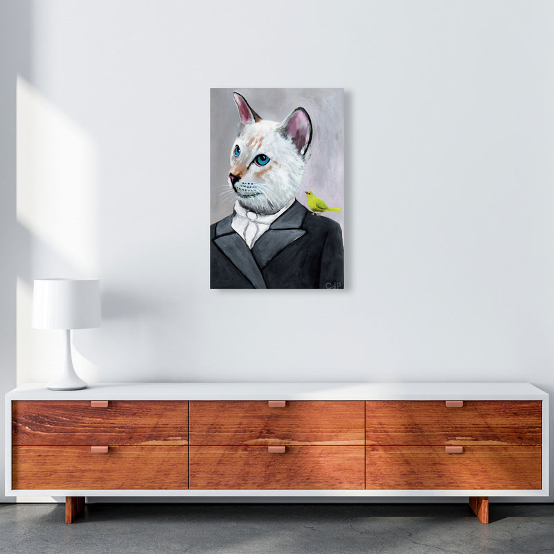 Cat With Bird Art Print by Coco Deparis A2 Canvas