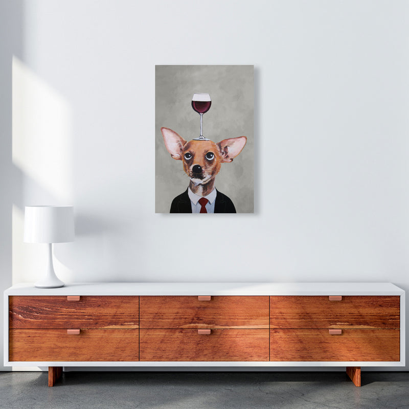 Chihuahua With Wineglass Art Print by Coco Deparis A2 Canvas
