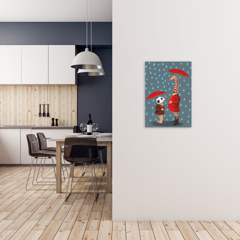 Panda And Giraffe Art Print by Coco Deparis A2 Black Frame