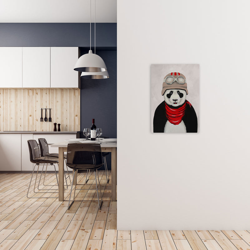 Panda Pilot Art Print by Coco Deparis A2 Black Frame