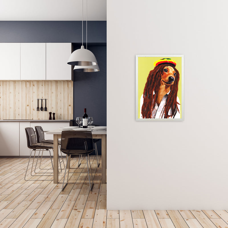 Bob Marley Art Print by Coco Deparis A2 Oak Frame