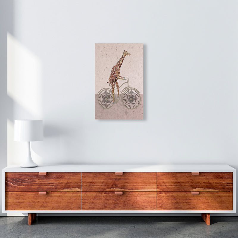 Giraffe On Bicycle Art Print by Coco Deparis A3 Canvas